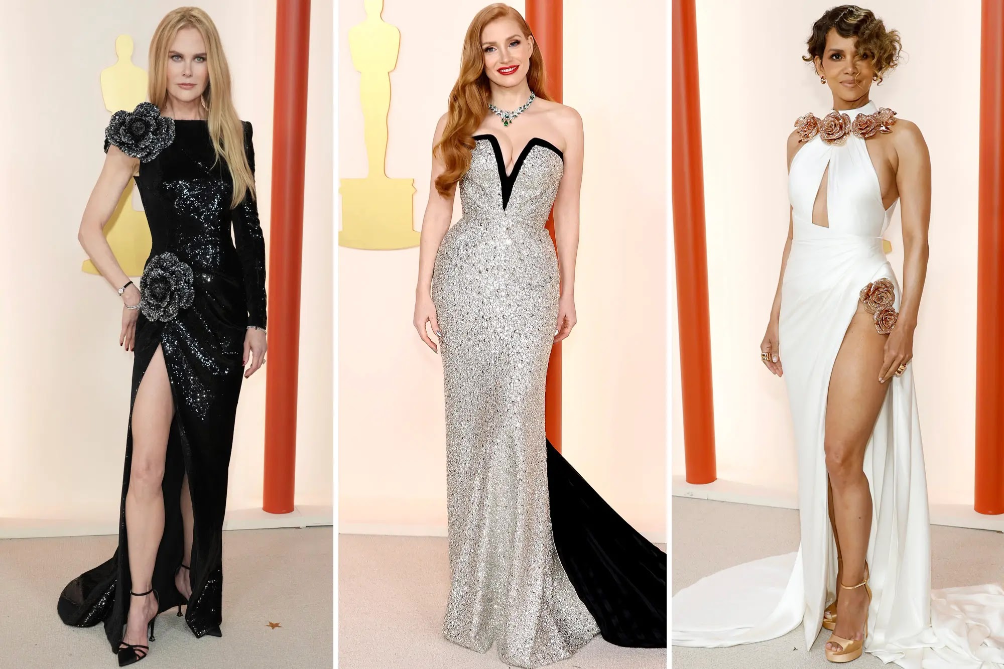 Oscars fashion: Many red-carpet stars went soft