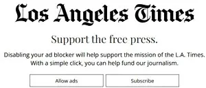 L.A. Times Ad Blocker Detection