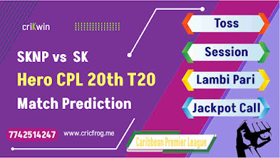 Hero CPL T20 St Kitts & Nevis vs St Lucia 20th Today’s Match Prediction ball by ball