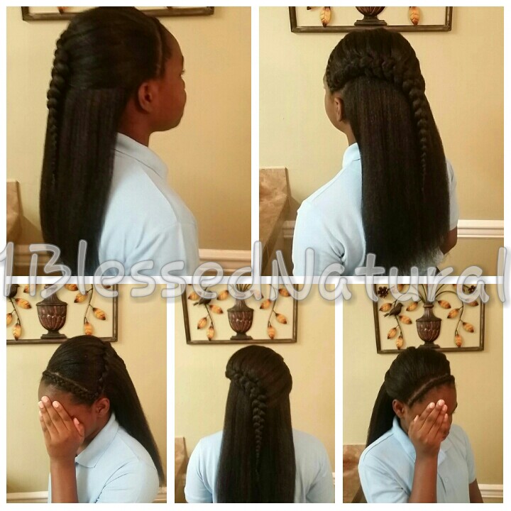 1BN Kids: Small Cornrow into French Braid and Rope Twist Styles