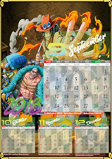 Kalender 2018 Bertemakan One Piece - Catatan Si Singa