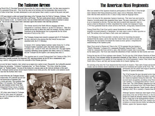 World War II Service  Plaques for Navajo Code Talkers, Tuskegee Airmen, Rosie the Riveter, & Nisei Soldiers