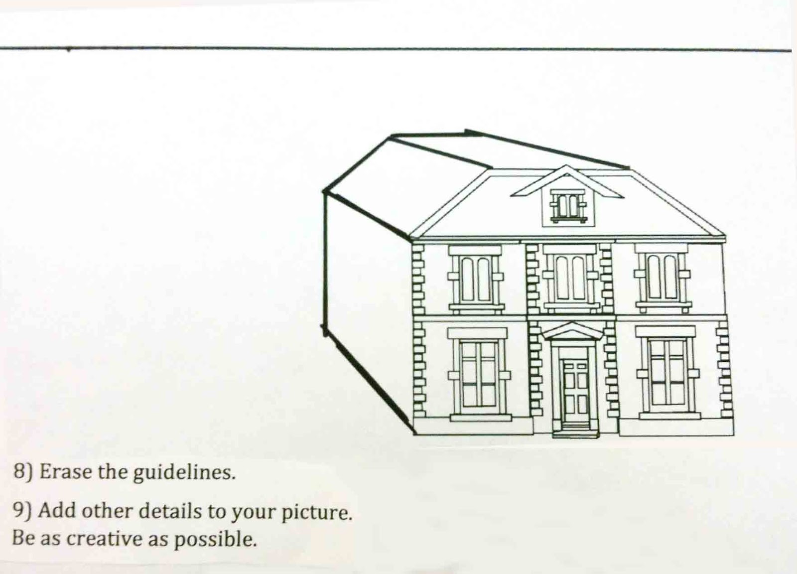 The Helpful Art Teacher Perspective Drawing 101Drawing A House