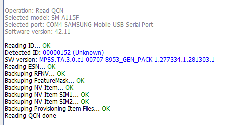 SM-A115F samsung A11 QCN Backup