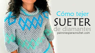 Suéter en punto puff tejido a crochet paso a paso PDF