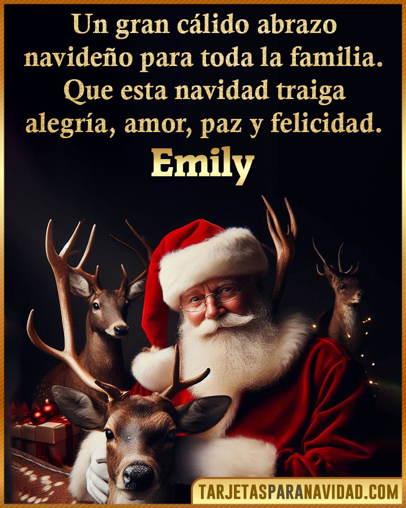 Tarjetas Navideñas personalizadas para Emily