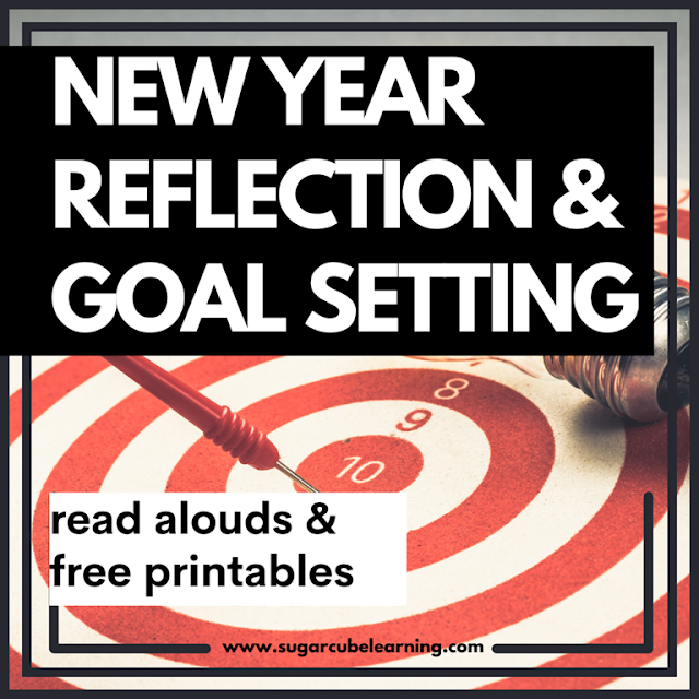 photo of target: New Year's Reflection and Goal Setting Activities and Read Alouds for Upper Elementary