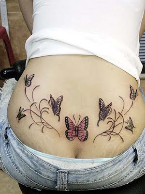 Trendy Lower Back Tattoos of Butterflies 2010/2011