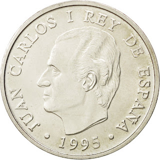Spain 2000 Pesetas Silver Coin 1995 King Juan Carlos I