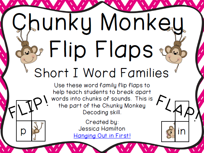 http://www.teacherspayteachers.com/Product/Chunky-Monkey-Flip-Flaps-Short-I-Word-Families-1113280