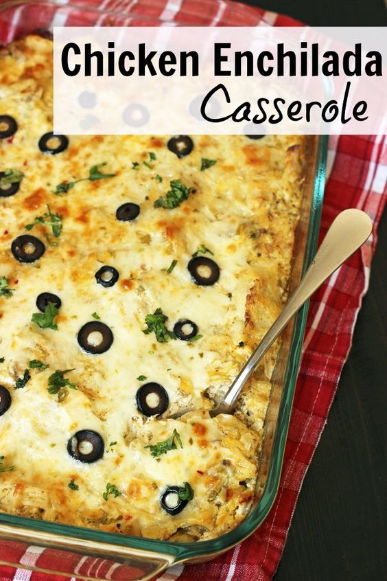 Spice up your evening with this hot and cheesy Chicken Enchilada Casserole. You can whip it up in a flash — and make an extra to freeze.