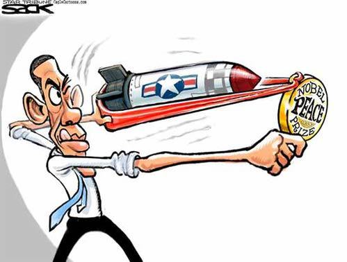 Obama Nobel cartoon