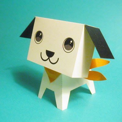 cute puppy papercraft