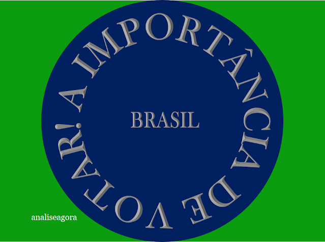 A imagem nas cores do Brasil está inscrito: A importância de votar Brasil!