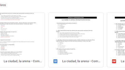 Descarga la comprensión lectora para el cuento "La ciudad, la arena" de Ángel Hoyos Calderon en formato Word y PDF