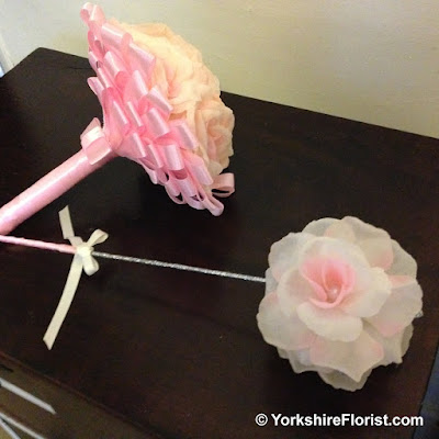  Silk bridesmaid flowers with pearls