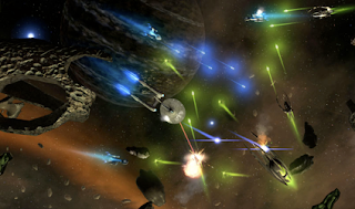 Space battle on Star Trek: D-A-C