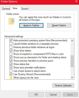 Folder Options