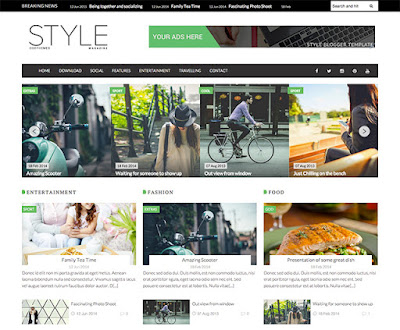 Style Magazine Blogger Template