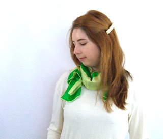 Foxburrow Vintage Spring green scarf