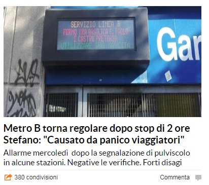 Stop della Metro B: quello non vi hanno raccontato.