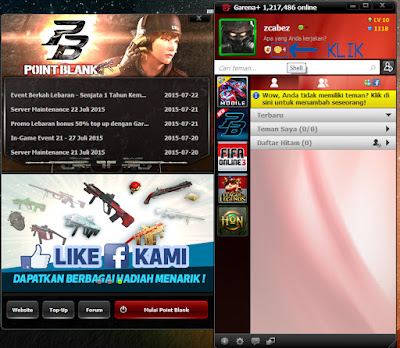 pembelian cash point blank garena gratis