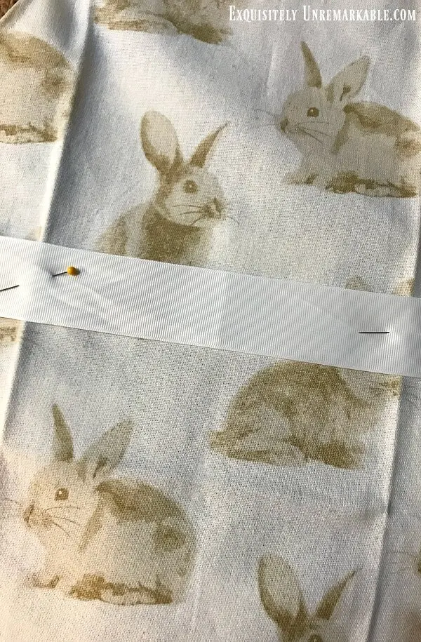 Adding A Waist Tie To An Apron With Pins