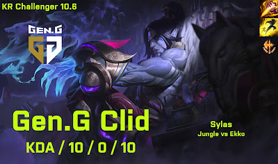 Gen G Clid Sylas JG vs Ekko - KR Challenger 10.6