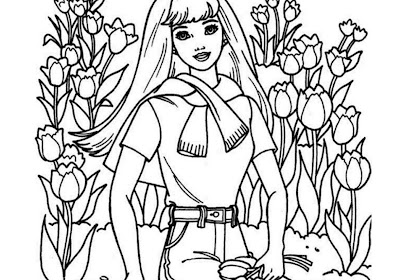 beautiful barbie coloring page Coloring page
