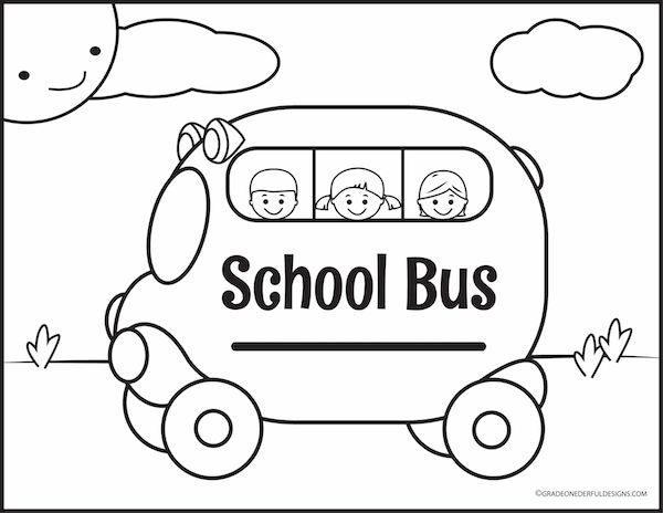 FREE school bus coloring page!
