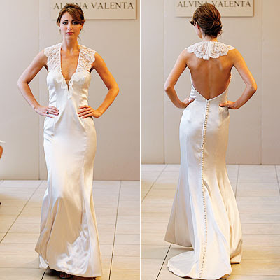 Alvina Valenta open back gown