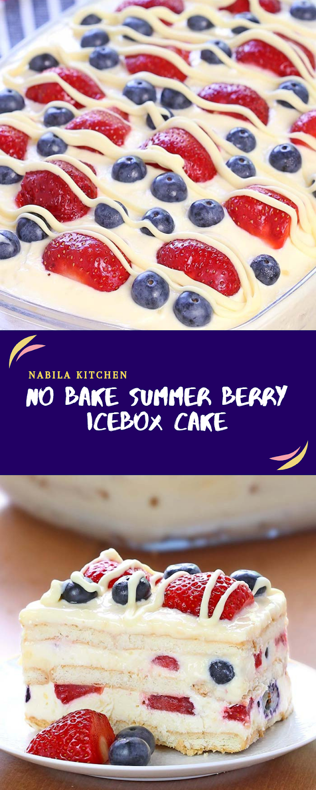 No Bake Summer Berry Icebox Cake