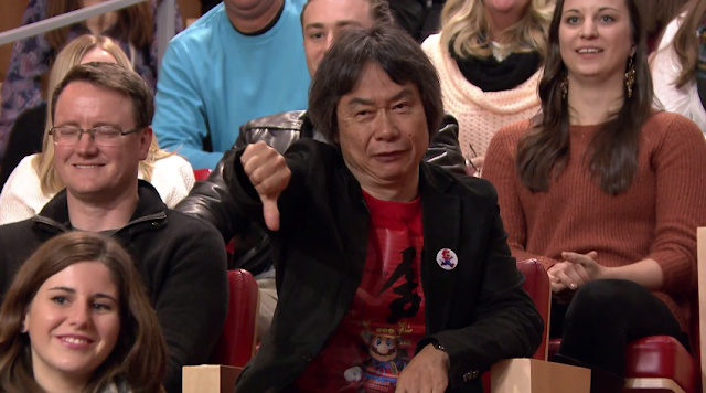 Shigeru Miyamoto thumbs down Tonight Show Jimmy Fallon Super Mario Run Bill Trinen