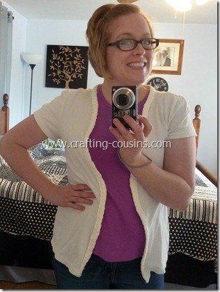 polo shirt to cardigan refashion (12)