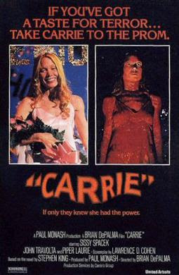 The promotion poster for the 1976 film, "Carrie".