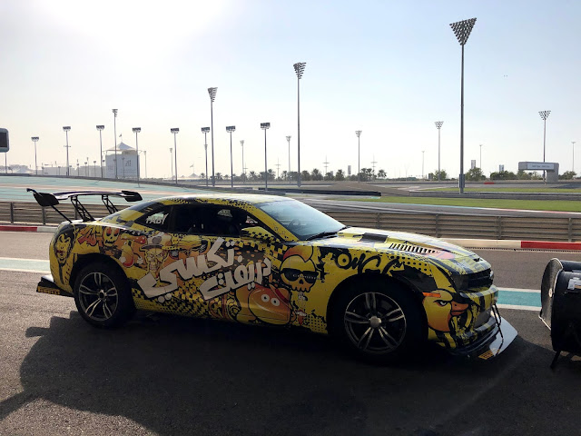 Drifting Car in Yas Marina Circuit