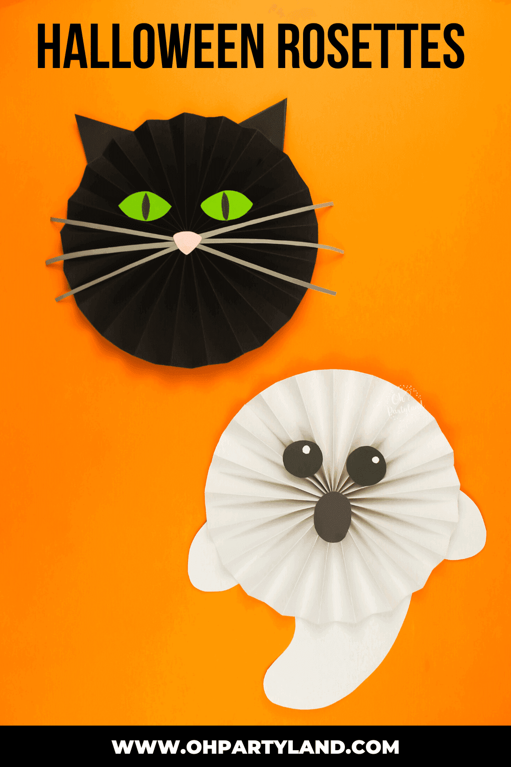 halloween paper rosettes