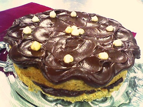 Torta de avellanas y chocolate