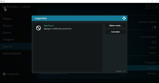 Tutorial de Como Configurar o serviço de legendas no Kodi