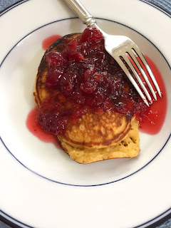 Eggnog Pancakes with Cranberry Orange Syrup: Savory Sweet and Satisfying