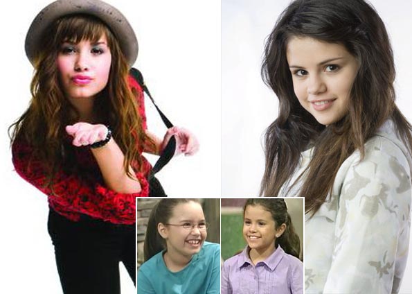 pictures of selena gomez and demi lovato on barney. selena gomez and demi lovato