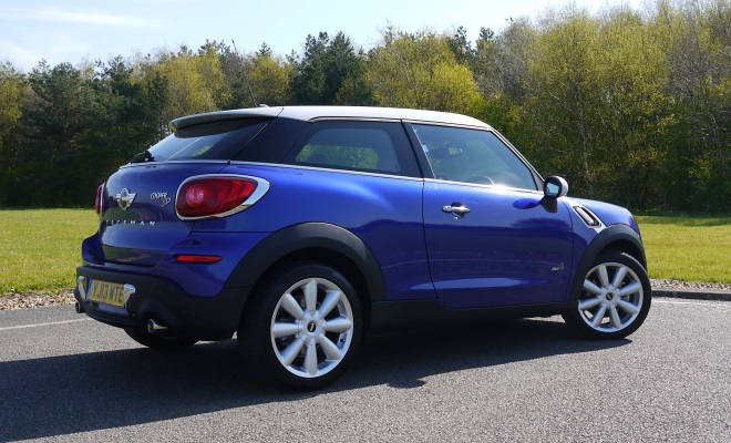 Mini Paceman Cooper SD rear side view