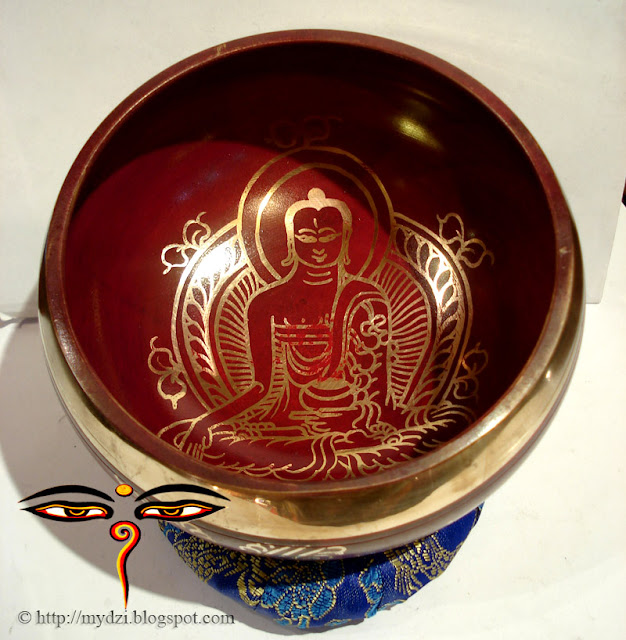 Buddhist Colourful SINGING BOWL (red)