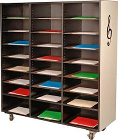 sheet music cart - or cabinet, with open front