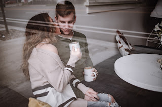 Newly engaged couples lifestyle portrait session at a local coffee shop called Better Buzz Coffee in San Diego, CA by Morning Owl Fine Art Photography. 