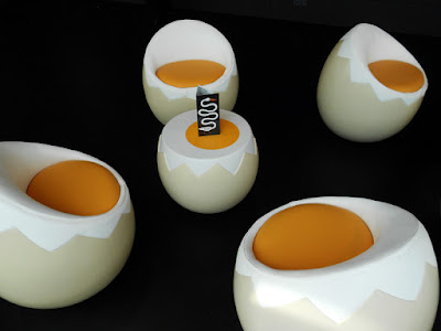 Egg Chairs and Table