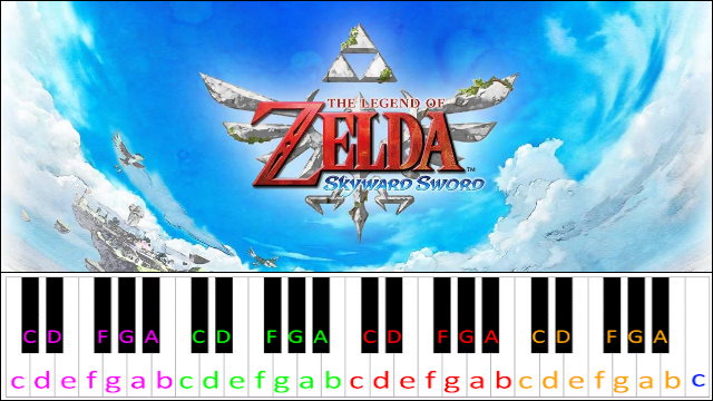 The Sky (The Legend of Zelda: Skyward Sword) Piano / Keyboard Easy Letter Notes for Beginners