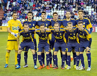 S. D. PONFERRADINA - Ponferrada, León, España - Temporada 2015-16 - Dinu, Casado, Melero, Berrocal, Andy y Antonio Raíllo; Baró, Acorán, Caiado, Álvaro Antón y Gurdiel - REAL VALLADOLID C. F. 0, S. D. PONFERRADINA 0 - 06/02/2016 - Liga de 2ª División, jornada 24 - Valladolid, estadio José Zorrilla