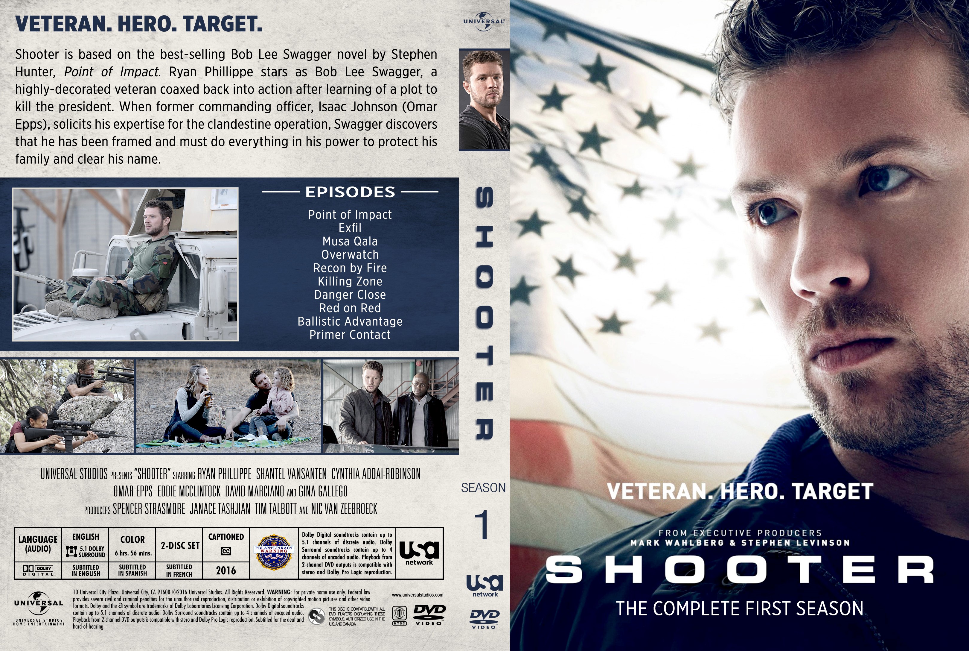 Shooter Season 1 DVD Cover - Cover Addict - DVD, Bluray 