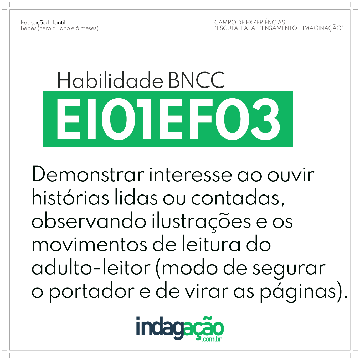 Habilidade EI01EF03 BNCC